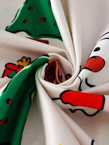 Teen Girl Christmas Tree & Gingerbread Man Print Long Sleeve Cardigan & Pants Pajama Set Fall Winter - Multicolor - View 5
