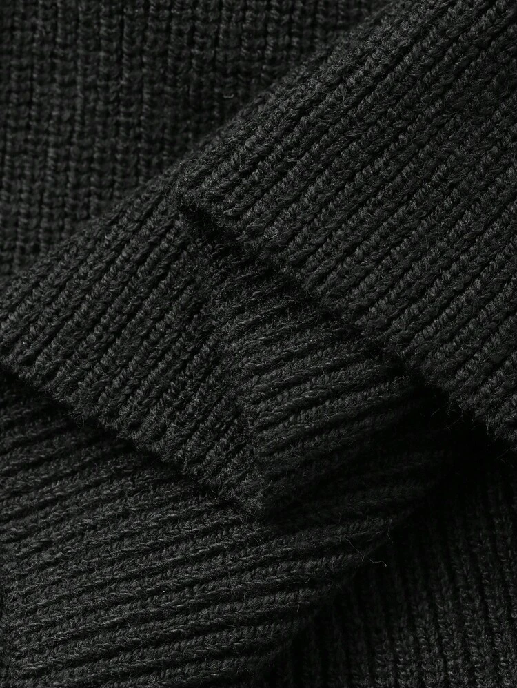 Women's Elegant Solid Color Fuzzy Trim Cardigan & Skirt 2 Pieces Set