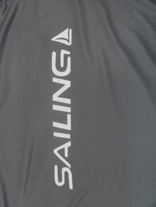 Manfinity Swimmode Men's Letter Print Ombre Raglan Long Sleeve Rash Guard Swim Shirt - Grey - View 6