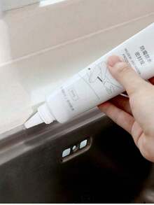 SHEIN 1pc Silicone Sealant Waterproof & Mildewproof With Strong Adhesion, Kitchen Bathroom Filler, High & Low Temperature Resistance, Transparent Glue