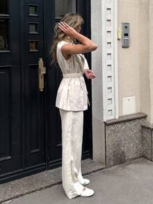 Pariaura Veste slim femme avec col revers et taille, blazer décontracté