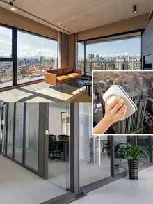 SHEIN 1 PC Heavy-Duty Double-Sided Magnetic Window Cleaner With Safety Cord & Anti-Pinch Design – 3-10mm Thick Glass Cleaning Tool For High-Rise Buildings/Balcony/Home/Office – ABS Handle & Scrubber Kit For Indoor/Outdoor Windows