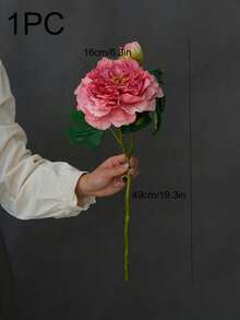 1pc Realistic New 2-Head Peony Vintage Style Home Living Room Decoration Fake Flower Arrangement, Valentine's Day, Gift