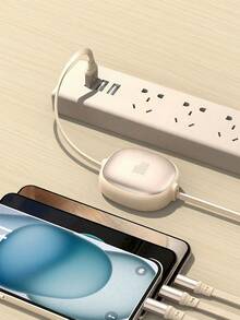 三合一 100W 快速充电充电器线和可伸缩一拖三电缆，TPE 充电数据线兼容 和系列，高效充电线兼容 、Android、相机、MP3 通用适配器 - 彩色 - 查看 3