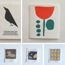 Joivida 1块清洁吸水洗碗布，不掉毛，防油，可爱卡通图案，厨房百洁布