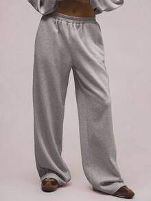 MUSERA Pantalones de chándal de felpa oversize para vacaciones, aeropuerto, casual, estilo de los 90, graduación, para maestras, otoño, invierno, Navidad