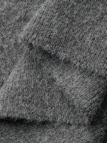 DAZY 2件套女士宽松休闲灰色毛衣，秋冬