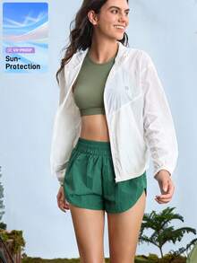 In My Nature Women Versatile Simple Outdoor Sun-Protection Jackets Sun Protection Clothing Women Hiking Jacket Women Thermal Thick Warm Jacket - White - View 1