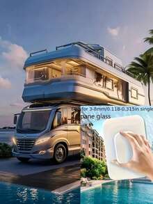 SHEIN 1 PC Heavy-Duty Double-Sided Magnetic Window Cleaner With Safety Cord & Anti-Pinch Design – 3-10mm Thick Glass Cleaning Tool For High-Rise Buildings/Balcony/Home/Office – ABS Handle & Scrubber Kit For Indoor/Outdoor Windows