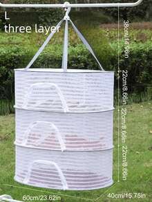 SHEIN Foldable Drying Net With Insect Barrier Cover - Stainless Steel Frame Multi-Purpose Mesh Rack For Balcony Patio Garden Laundry & Produce Space Saving Quick Setup