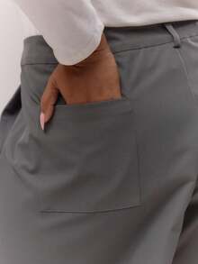 MUSERA Quần âu cỡ lớn mùa đông mùa thu mùa thu mùa đông mùa thu - Xám - Xem 7