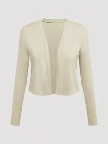 Franclia طقم فستان كامي مطبوع بالأزهار وجاكيت لون سادة مقاسات كبيرة - متعدد الألوان - مشاهدة 4