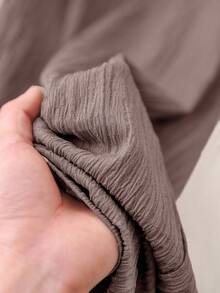 CosyJoli Plus Size Women's New Spring Summer Business Casual Woman Beach Valentine Day Style Fashion Commuting Elegant Wide-Leg Trousers, Beach Vacation College Students Valentines Summer Pants - Redwood - View 7