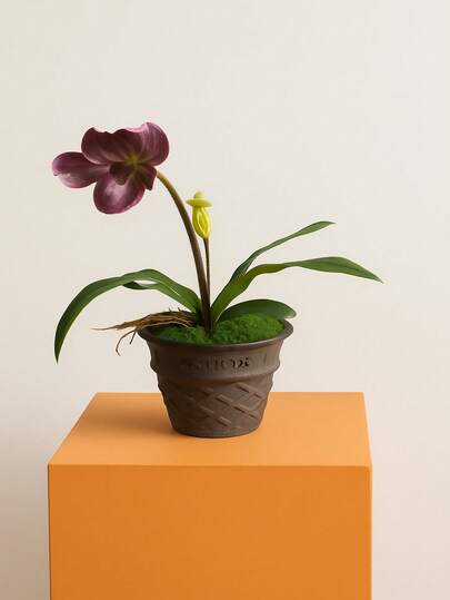 Joivida 1개 오리지널 디자인 아이스크림 콘 모양의 세라믹 화분, 창의적이고 정교한 화분, 세련되고 고급스러움, 가정 장식, 야외 발코니 다육 식물 화분, 선물, 정원 심기 화분에 적합