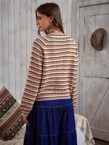LanaWest 女士度假休闲多色条纹套头衫 - 彩色 - 查看 2