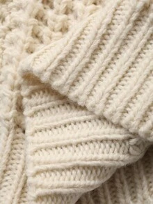 DAZY 女士简约针织宽松家居服套装，冬季睡衣，舒适套装，秋季服装 - 杏色 - 查看 9