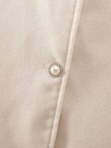 少女秋冬款温暖可爱的连帽斗篷羊毛大衣 - 白色 - 查看 4