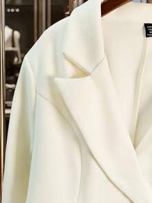DreamSkyne Large-Sized Ladies Weave Elegant And Refined Autumn And Winter Woolen Fabrics Fall Cloth For Women - Apricot - View 5