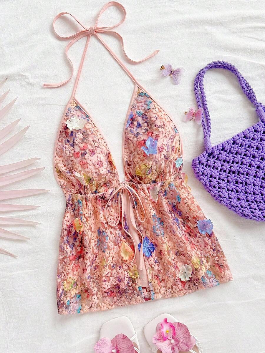 Soleia Áo hở lưng hở vai thường ngày thời trang nữ đi nghỉ - trắng - Xem 1