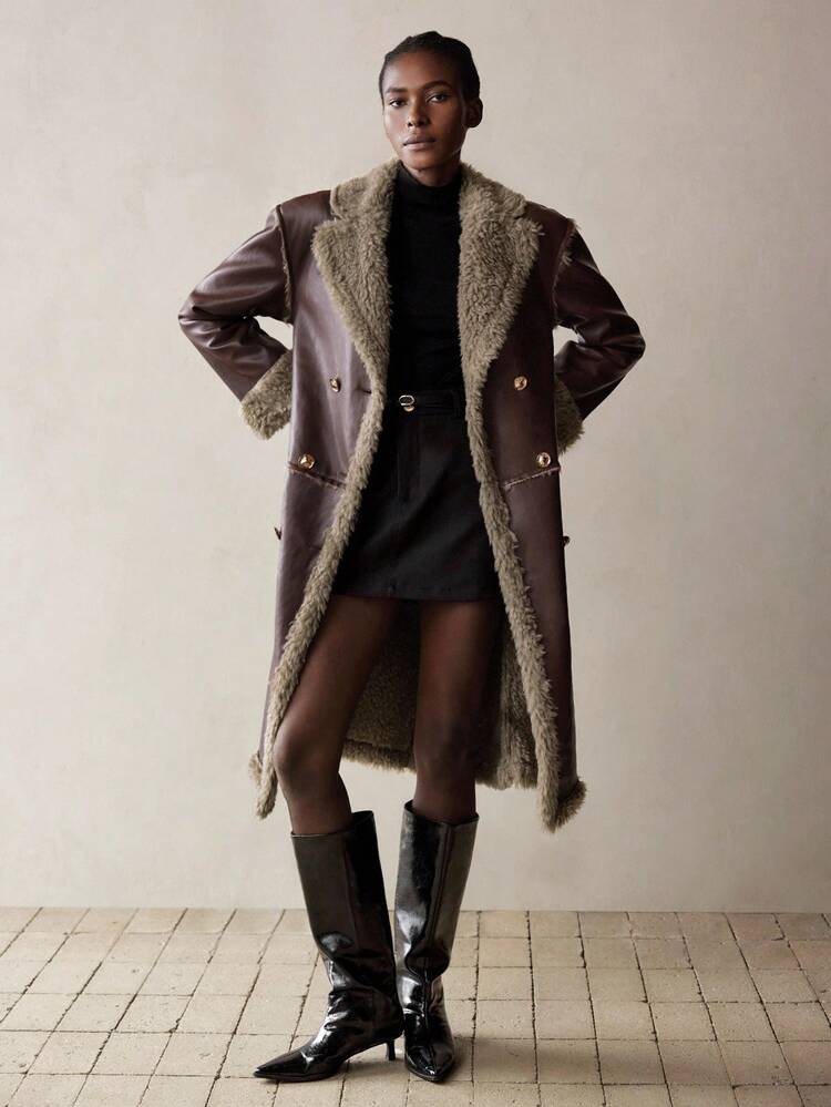 SHEIN Maija Modna damska kurtka termiczna z podszewką syntetyczną, jesień/zima