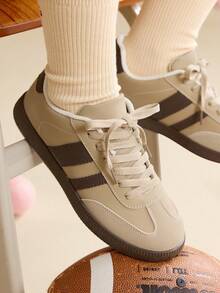 CUCCOO EASI 2024 New Spring Women Retro Casual Sneakers, Versatile Flat White Shoes For Christmas