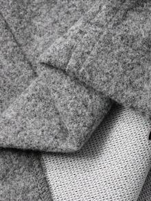 DAZY Men's Autumn Letter Embroidery Textured Fabric Elastic Waist Pants And Pullover Sweatshirt Set Business Attire