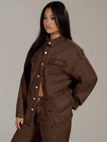 MUSERA 水洗牛仔口袋夹克 春季 90年代 Y2K 街头风 休闲可爱 夏季 西部音乐节 返校季 街头风 秋季 冬季 纳什维尔 秋季 返校季 办公室 工作 时尚