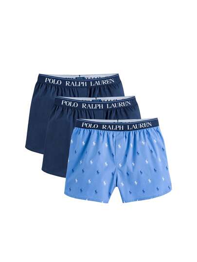 Ralph Lauren 3 Pack Men's Letter Tape Waist Boxer Briefs