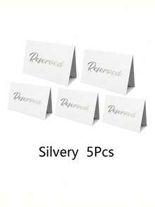 10-Pack Deluxe Golden Reserved Table Signs - Double-Sided, No-Electricity-Needed,Black Simple Golden Stamping Cards Easy-To-Use Paper Signage For Weddings, Parties, Restaurants, Banquets, And Special Events - For Reserving Tables With Elegance And Style - Multicolor - View 11