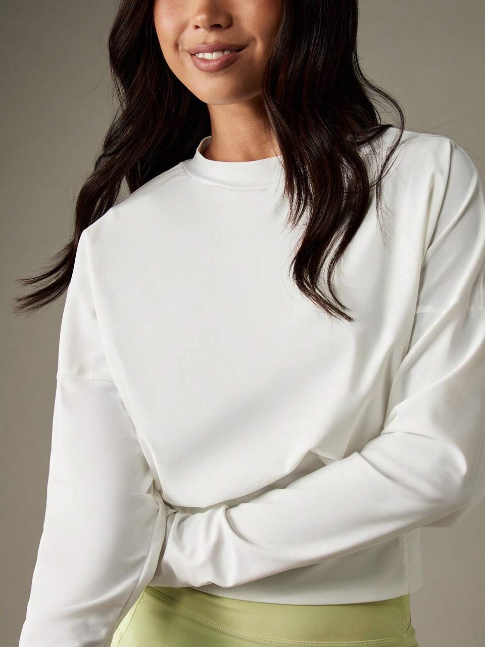 MISSGUIDED Long Sleeve Crew Neck Pullover Top With Logo Detail