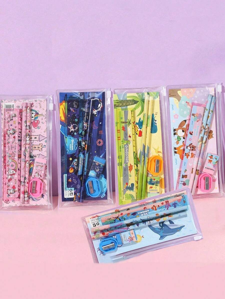 Dinosaur & Ocean Animal Stationery Set - Back To School Gift For Students (Christmas/Birthday Prize)