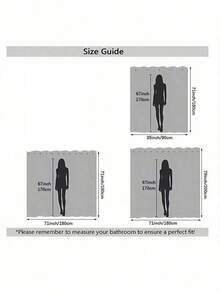 SHEIN 1 Pc Of Gold Striped Printed Bathroom Curtain - Rural Home And Bathroom Decoration, Made Of Polyester Material, Including 12 Hooks, Machine Washable And Hand Washable, Suitable For Year-Round Use - Multicolor - View 3