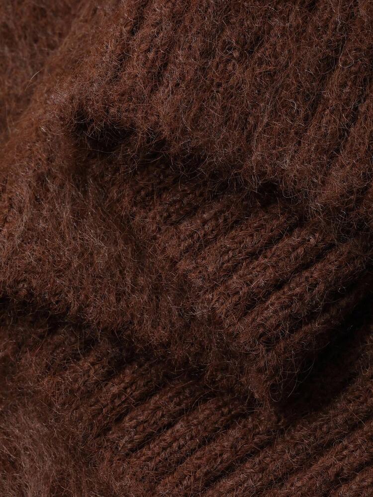 Women's Loose Casual Brown Cardigan Sweater, Autumn/Winter New Arrival