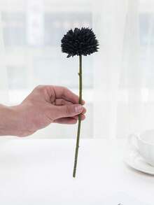 SHEIN 1/2/5/12PCS仿真球菊花绣花球婚庆装饰家居花瓶摆件餐厅客厅卧室床头插花新娘手捧花腕花胸花材料生日派对装饰材料新年情人节礼物 - 彩色 - 查看 4