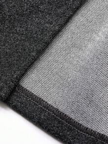 FRIFUL Áo khoác nữ cổ tròn, vạt rộng, xếp ly, phối nhiều lớp, trang trí cúc kim loại, kiểu dáng thường ngày, áo khoác mùa đông nữ. - Xám - Xem 6