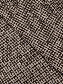 SHEIN MOD Women's Brown Houndstooth Print Tie-Waist Suit Set,Fall /Winter,Halloween,Christmas, Going Out,Cute,Gothic,Chic,Casual,Plaid Set - Multicolor - View 10