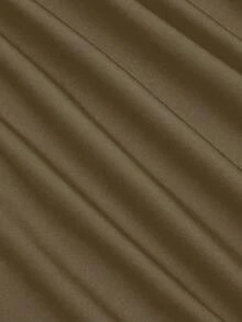 Sweetra Sexy einfarbiges minimalistisches gerafftes Bodycon Minikleid - Braun - Übersicht 4