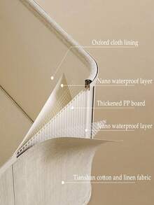 SHEIN 1PC Large Capacity Beige Storage Box,Travel Moving Storage Bag,Clothes Storage Bag,Flexible & Foldable Box,Integrated Carry Handle,For Seasonal Storage And Organization Decorations Autumn Decor Festival Decor Room Decor Home Bedroom Decor - Beige - View 7