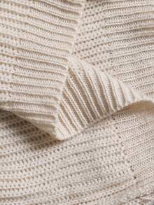 Sparklyn Conjunto de dos piezas de suéter para niñas preadolescentes - Suéter de punto grueso sólido en beige y pantalones de pierna ancha, suéter de cuello redondo de ajuste relajado con pantalones rectos de estar en casa, ropa cómoda y casual para primavera/otoño/invierno - Albaricoque - Ver 5