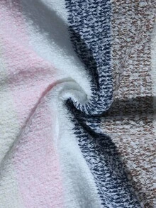 SHEIN Maternity Drop Shoulder Striped Casual Knit Pullover Sweater - Multicolor - View 7