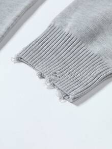 Claim Dot Men's Casual Cartoon Pattern Dropped Shoulder Loose Pullover Sweater, Autumn/Winter - Multicolor - View 7