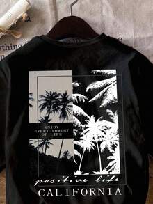 SHEIN Leap Crew Tween Boys Casual Minimalist Round Neck Short Sleeve T-Shirt For Summer - Black - View 3