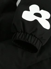 PAVTROS Manfinity Streetrush Men's Printed Zip-Up Stand Collar Coat, Winter, Fall