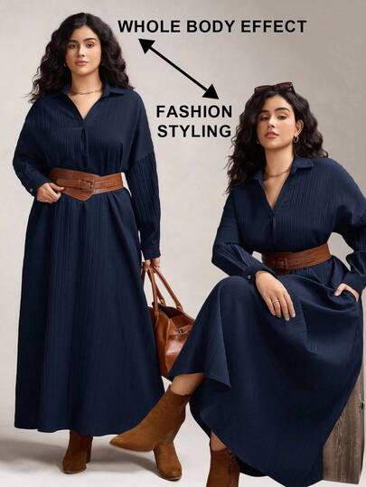 Zelara Plus Size Casual Striped Maxi Shirt Dress Western Wear Women Festival Boho Hippie Cowgirl Outfit Old Money Bohemian Summer Boho Old Money Summer Outfits For Women Spring Break Rave Outfits Festival Spring Break Outfits Plus Size Navy Blue Dress Plus Size Casual Dress Plus Size Fall Dress Plus Size Belted Dress Plus Size Shirt Dress Winter Party Fall Halloween Christmas Autumn Party Navy Blue Plus Size Dress Plus Size Fall Clothing Plus Size Western Dress Women Clothing Plus Size