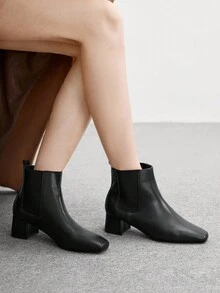 CUCCOO BIZCHIC Giày bốt cao gót màu đen thời trang dành cho nữ - màu đen - Xem 5