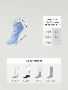 GLOWMODE 3双防滑绑带无缝趾结构踝部瑜伽普拉提黑色袜子 - 彩色 - 查看 7