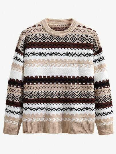 Manfinity Hypemode 男士休闲落肩圆领长袖毛衣，秋冬