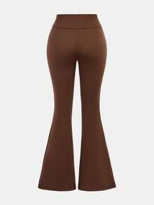 青少年女孩喇叭紧身裤，日常休闲百搭裤