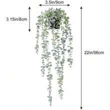 SHEIN 1 pièce Plante artificielle suspendue Faux eucalyptus Plante en pot Plante suspendue pour mur, pièce, maison, intérieur, extérieur, étagère Décoration