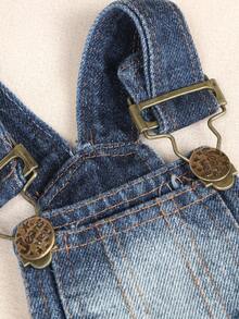 PETSIN 1 Bộ quần áo cho thú cưng, áo liền quần màu xanh mát mẻ, phù hợp làm trang phục thường ngày và thời trang cho chó. - Màu xanh lam - Xem 9